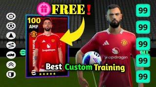 How To Train Free Bruno Fernandes In Efootball 2024  Bruno Fernandes Max Level Training Pes 2024