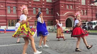 Russian school girls dancing