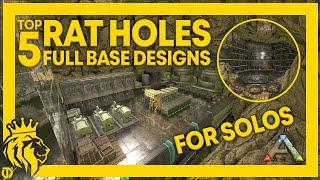 TOP 5 SOLO Rat Holes W FULL Base Designs  ARK Survival Evolved