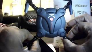 Goolsky FQ17W Mini Foldable Drone with Wifi fpv Camera Unboxing