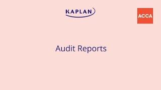 Audit Reports - ACCA Audit and Assurance AA