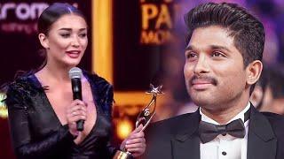 Allu Arjun Loving Amy Jacksons Cute Speech After Winning Stylish Actress Of South India