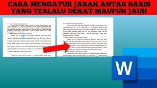 cara mengatur jarak antar baris di Microsoft word tutorial lengkap dan mudah