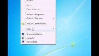 How to create a new file on the desktop in Windows 7