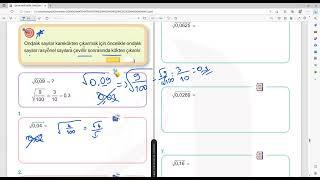 Temel Matematik-  Kök İçindeki Ondalık Sayılar