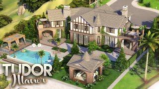 TUDOR MANOR  Luxury Celebrity Mansion  + FULL CC LIST  The Sims 4 Speed Build