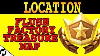 How to Solve Flush Factory Treasure Map  Fortntite Batttle Royale  Season 5 Week 3 Challenges