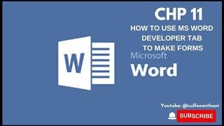 How to use Developer tab to make forms in MS WORD #YOUTUBE #MSWORD #PAKISTAN #msoffice #today