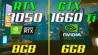 RTX 3050 vs. GTX 1660 Ti  Test in 8 Games