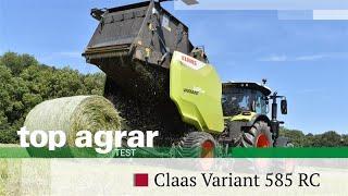 Claas Variant 585 RC Rundballenpresse im top agrar Praxistest