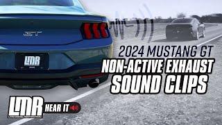 2024 Mustang GT Non-Active Exhaust Stock Sound Clips - Revs Take Offs Fly-bys & Decibel Levels