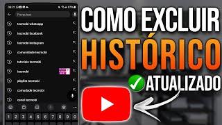 Como APAGAR O HISTÓRICO DE PESQUISA do YOUTUBE