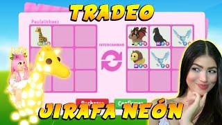 Tradeo mi JIRAFA NEÓN  CUERVO NEÓN  Adopt Me Roblox