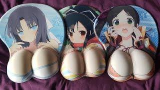 Yumi Asuka and Murakumo Oppai mousepad unboxing