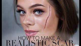 HOW TO MAKE A REALISTIC SCAR  Halloween & SFX Makeup