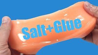 How To Make Slime With Glue Water And Salt Only Slime Without Borax Or Activator