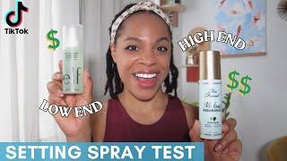 SETTING SPRAY SWEATY WEAR TEST  Too Faced Makeup Insurance vs Elf Cosmetics All Night