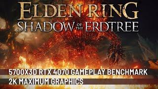 Elden Ring DLC Shadow of the Erdtree Benchmark - First Boss Fight 5700X3D 4070 2K Maximum RT