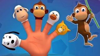 Животные палец семья  Дети учатся  Песня о животных  Finger Family Song  Animal Finger Family