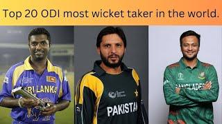 Top 20 ODI most wicket taker in the world.