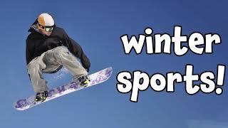Winter Sports Learning Names of Different Winter Sports Recreation Activities for Kids