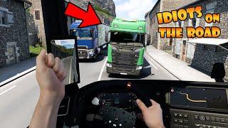 IDIOTS on the road #104  HIDDEN ADMIN Banning people  Real Hands Funny moments - ETS2 Multiplayer