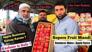 Apple Business in Kashmir  Sopore Mandi  Apple Rates  Kashmir is safe  Business Kaisay Karein ?