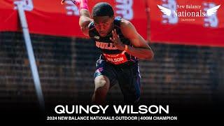 16-Year-Old Quincy Wilson Runs 45.13 To Win New Balance Nationals Outdoor 400m Title  RACE VIDEO