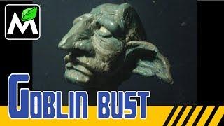 A Dobby-like goblin bust  Friki Sculpt in wax