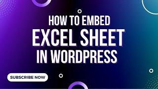 How to Embed Excel sheet in Wordpress website  TablePress plugin