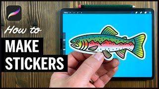 How to make STICKERS Procreate - Full Process