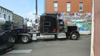 A Tight Truck Turn 420 Navigating an Oversized Load Through a Small Town Intersection