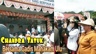 Chandra Tatuk Bersama Gadis Mahakam UluSarina Tesa_SMA Negeri 1 Long Bagun  HUT Gerindra 15 Thn
