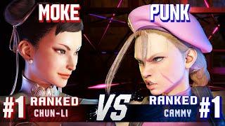 SF6 ▰ MOKE #1 Ranked Chun-Li vs PUNK #1 Ranked Cammy ▰ Ranked Matches