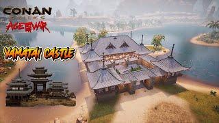 How to build  a Yamatai Castle in Conan Exiles Age of War  Speed Build  with new Towers blocks