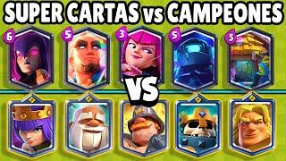 SUPER CARTAS vs CAMPEONES  OLIMPIADAS de CALIDADES  CLASH ROYALE