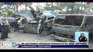 Bangkai Mobil Kecelakaan Tol Cipularang Diamankan di Pul Derek Jasa Marga - LIS 0409