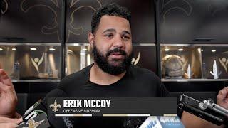 Erik McCoy interview  2024 Saints OTAs 5212024