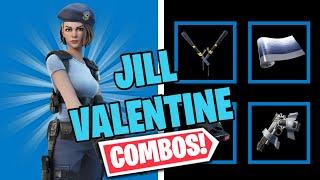 JILL VALENTINE COMBOS  FORTNITE SKIN REVIEW