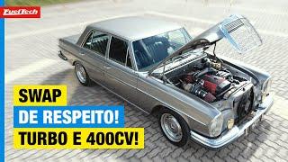 Mercedes 280SE 1970 com Swap 6 Cilindros e Turbo M104