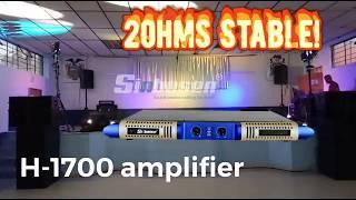 sinbosen audio 2 ohms stable amplifier sound test with dual 10 line array