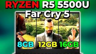 Far Cry 5  8GB vs 12GB vs 16GB  Ryzen R5 5500U AMD APU Test