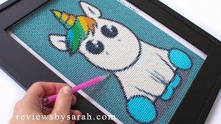 Diamond Painting for Beginners - How to Paint a Unicorn with Diamonds - 5D Crystals Beads Dotz