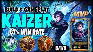 KAIZER HONOR OF KINGS GLOBAL - GRANDMASTER GAMEPLAY  YOU MUST TRY THIS BUILD