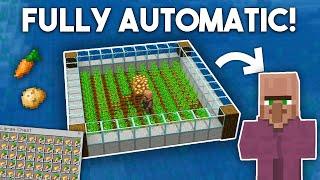 SIMPLE 1.19 FULLY AUTOMATIC CROP FARM TUTORIAL in Minecraft Bedrock MCPEXboxPS4SwitchWindows10
