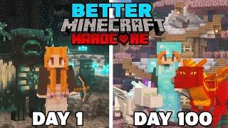 I Survived 100 Days In BETTER Minecraft HARDCORE... Heres What Happened