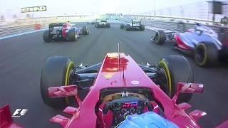 Alonsos Lightning First Lap  2012 Abu Dhabi Grand Prix