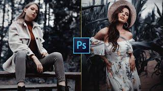 Moody Dark Blue Color Grading Effect in Photoshop + FREE Photoshop Action