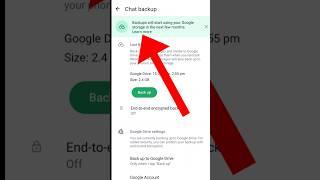 WhatsApp New Update  No More Unlimited WhatsApp Chat Backup On Android  New WhatsApp Update