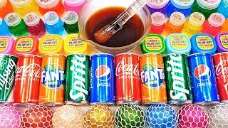 Satisfying Video How To Make Soda Slime Mixing Glitter Eyeshadow Pepsi Makeup Cosmetics GoGo ASMR